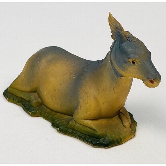 VTG ART PLASTICS 4" Replacement Nativity Laying DONKEY Figurine Hong Kong EUC - Picture 2 of 4